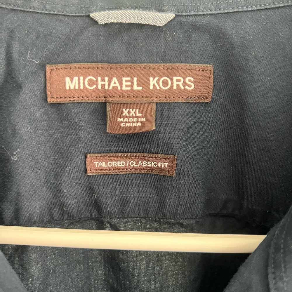 Michael Kors Men's Long Sleeve Button-Up Shirt - Blue